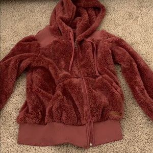 Billa bong fuzzy zip up sweatshirt
